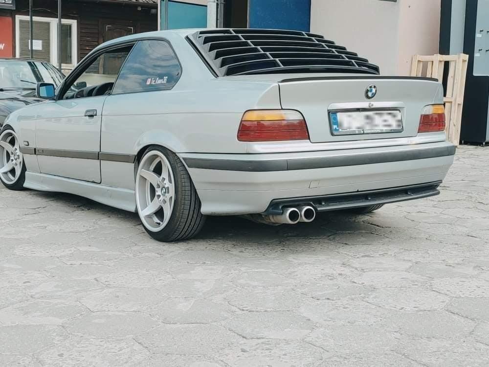 BMW E36 Coupe Series 3 Black Back Windshield Louvers (1992 - 1999) - K2 Industries