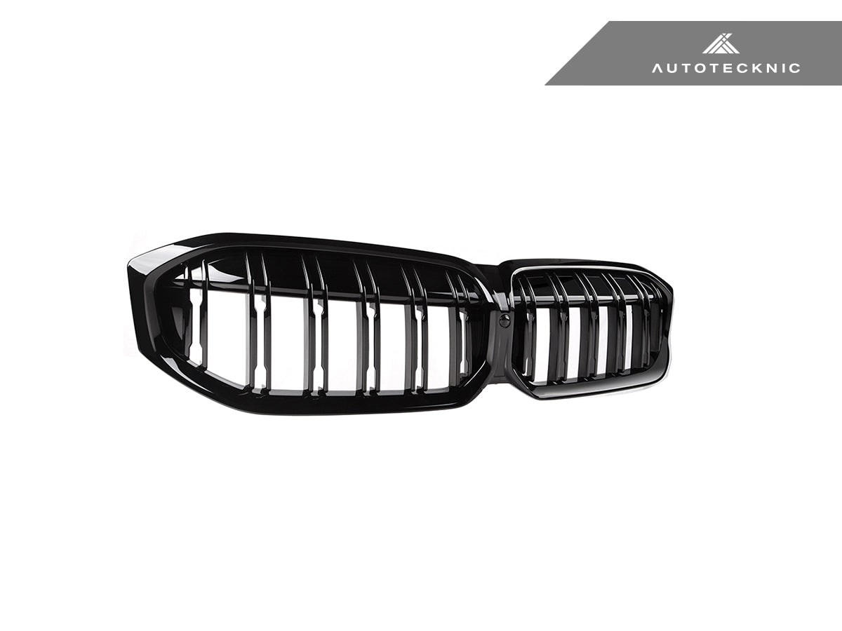 AutoTecknic Dual-Slats Gloss Black Front Grille - G20 3-Series LCI