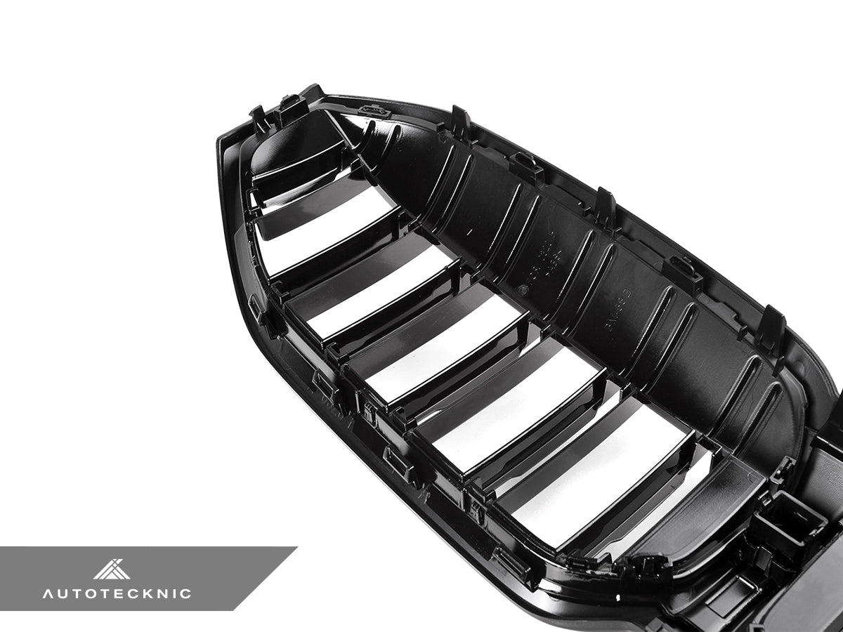 AutoTecknic Dual-Slats Gloss Black Front Grille - G20 3-Series LCI