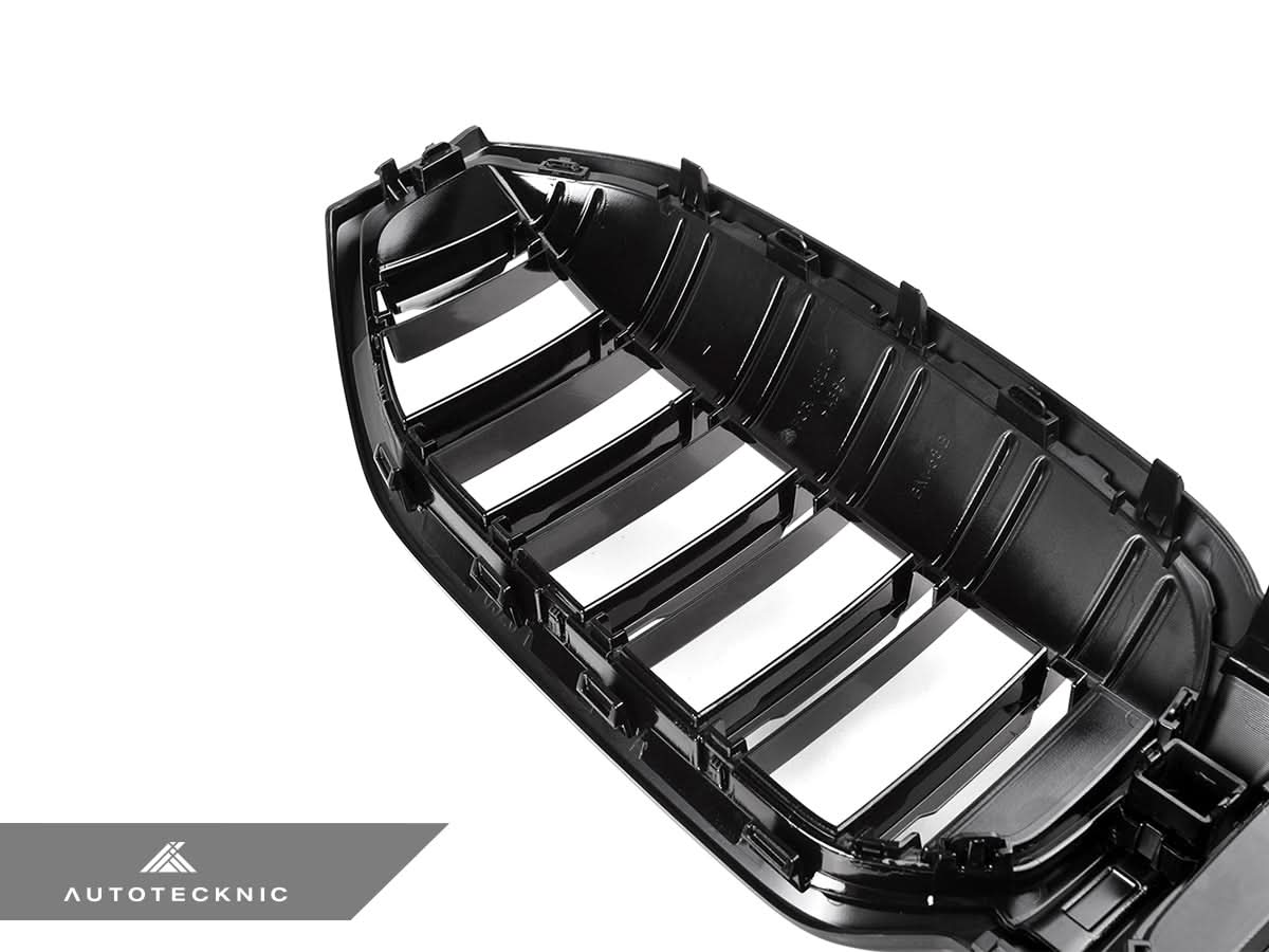 AutoTecknic Dual-Slats Gloss Black Front Grille - G20 3-Series LCI