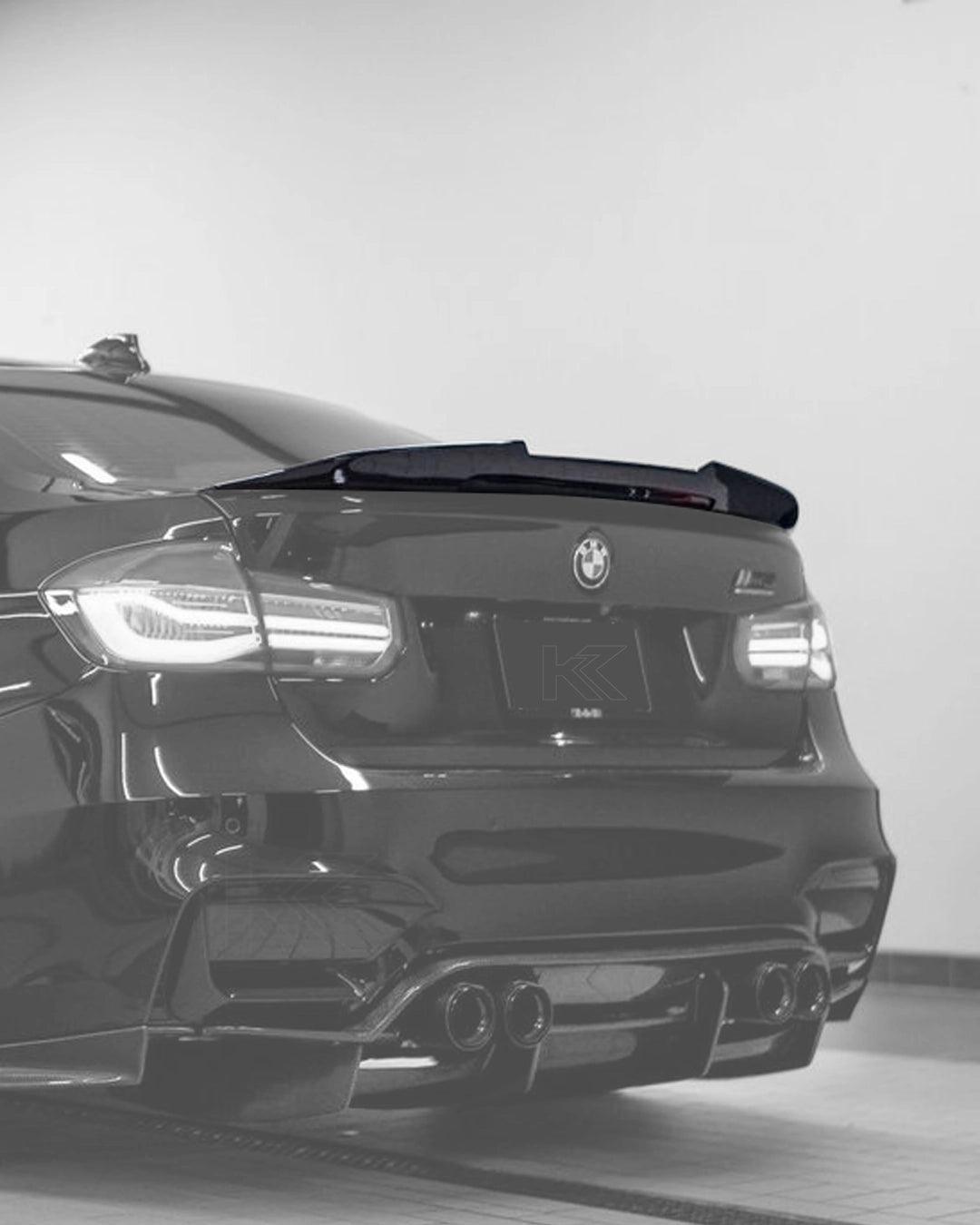 BMW 3 Series F30 F35/M3 F80 Sedan PSM Style Carbon Fiber Trunk Spoiler (2011 - 2019) - K2 Industries