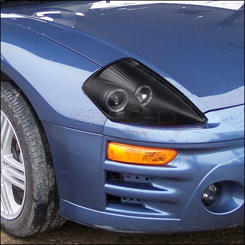 Spec-D Projector Headlights Mitsubishi Eclipse (2000-2005) LED Halo Black or Chrome