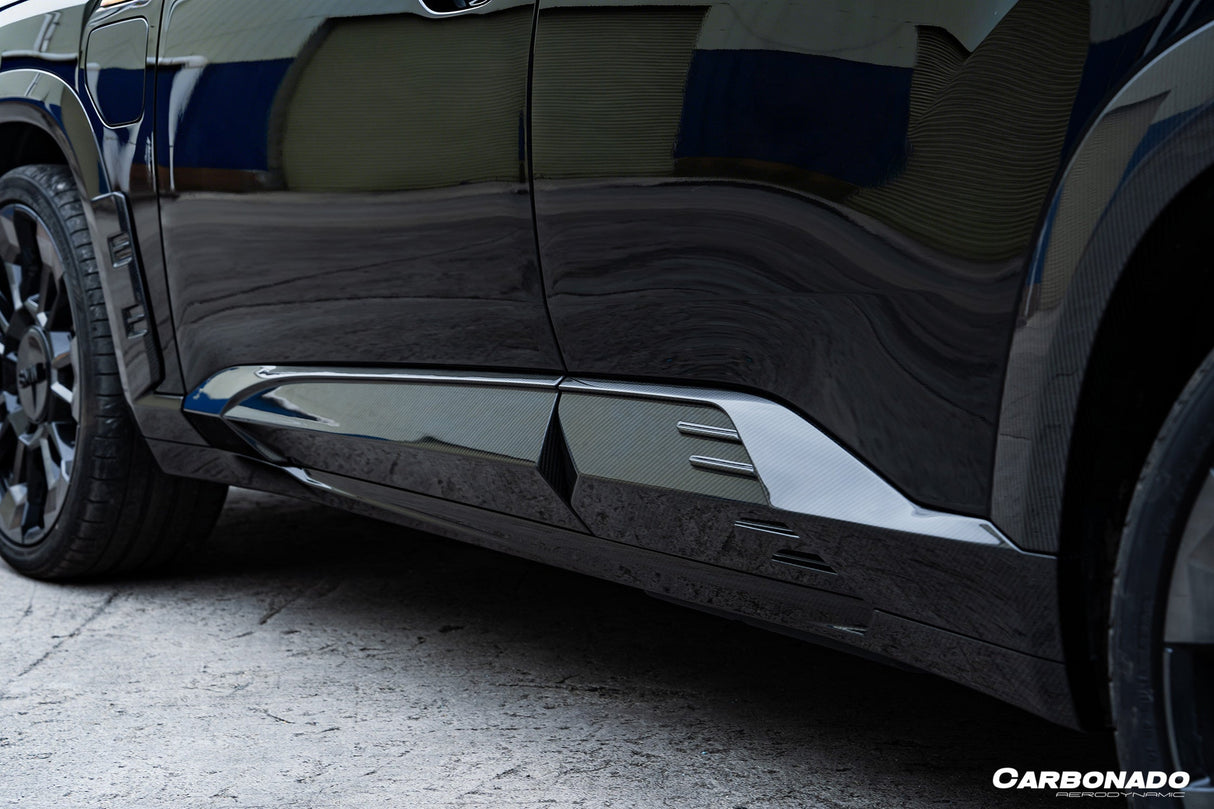 2023-2026 BMW XM G09 LD Style Dry Carbon Fiber Side Skirts With Under Board