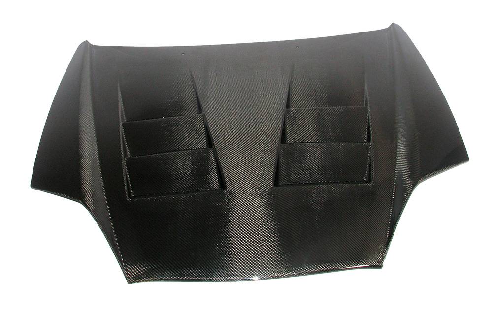 2000-2002 Hyundai Tiburon 2 doors INVADER Style Carbon Fiber Black Hood