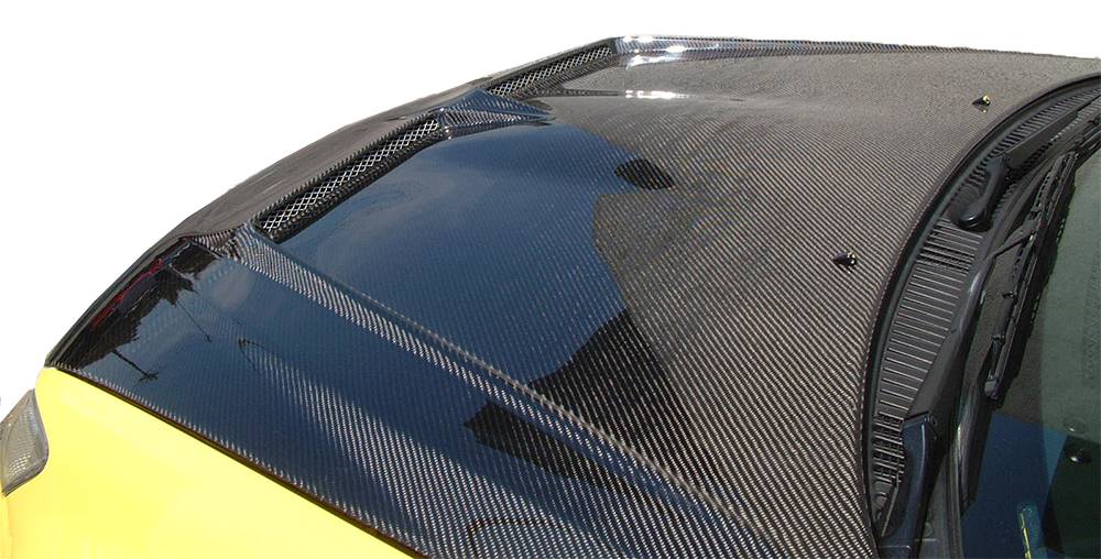 2000-2005 Lexus IS300 4 doors INVADER Style Carbon Fiber Black Hood