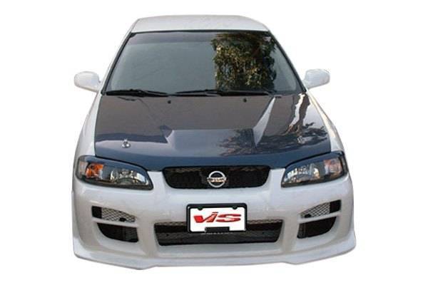 2000-2003 Nissan Sentra 4 doors INVADER Style Carbon Fiber Black Hood