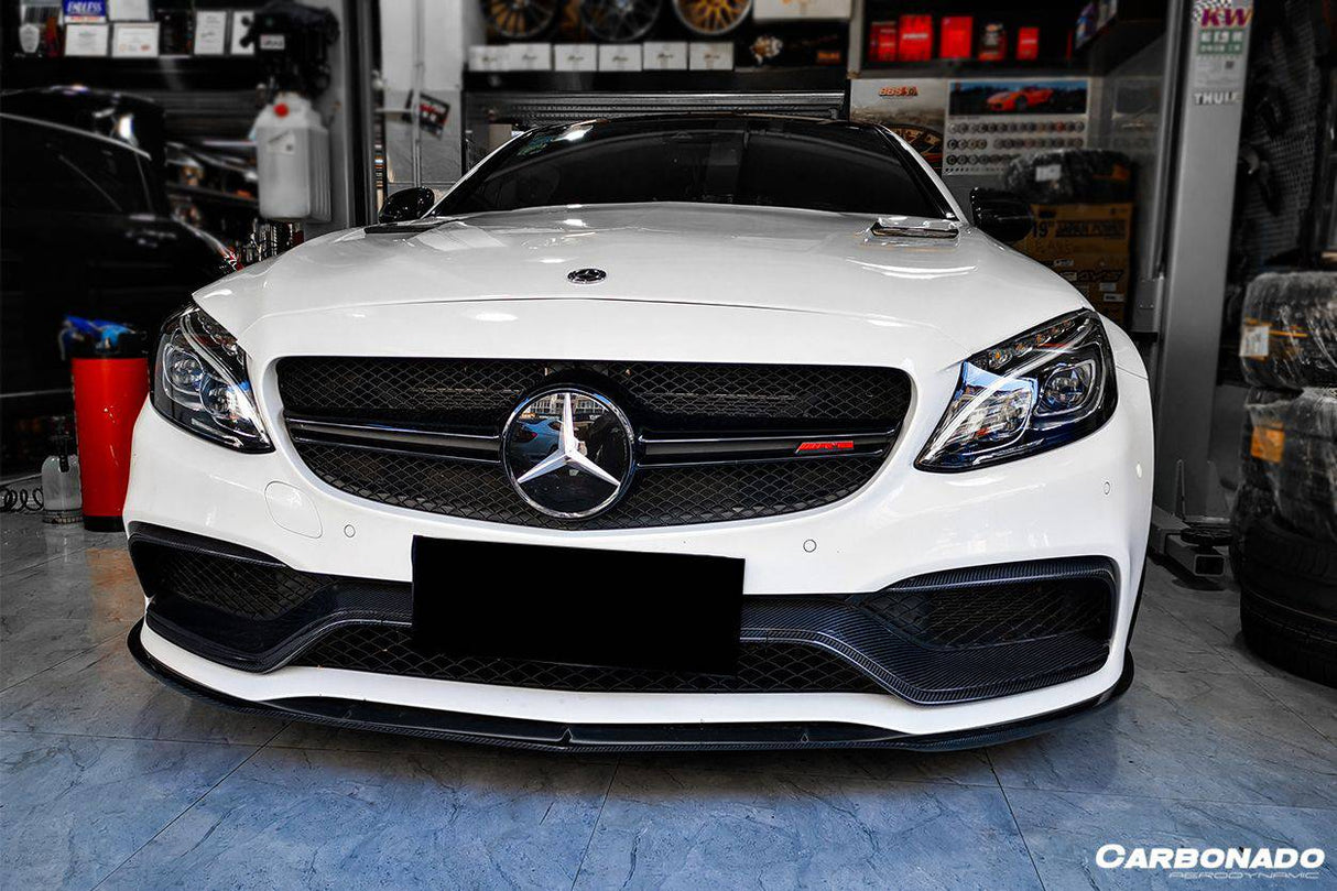 2015-2021 Mercedes Benz W205 C63 S AMG Coupe BKSS Style Carbon Fiber Front Lip