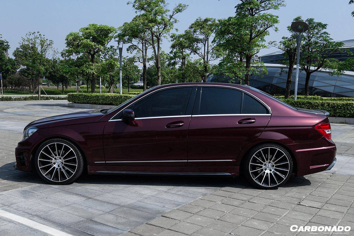 2008-2014 Mercedes Benz C Class W204 Sedan P Style Side Skirts