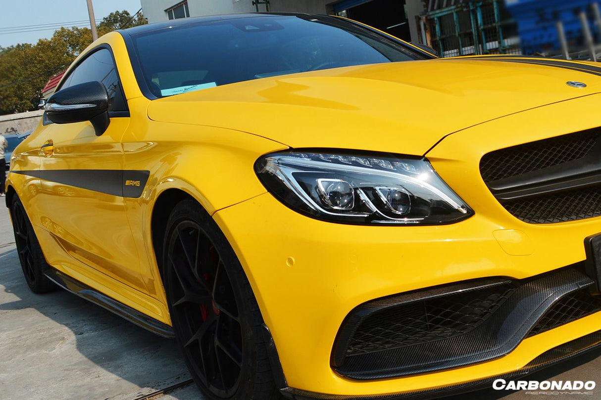 2015-2021 Mercedes Benz W205 C63 S AMG Coupe BKSS Style Carbon Fiber Front Lip