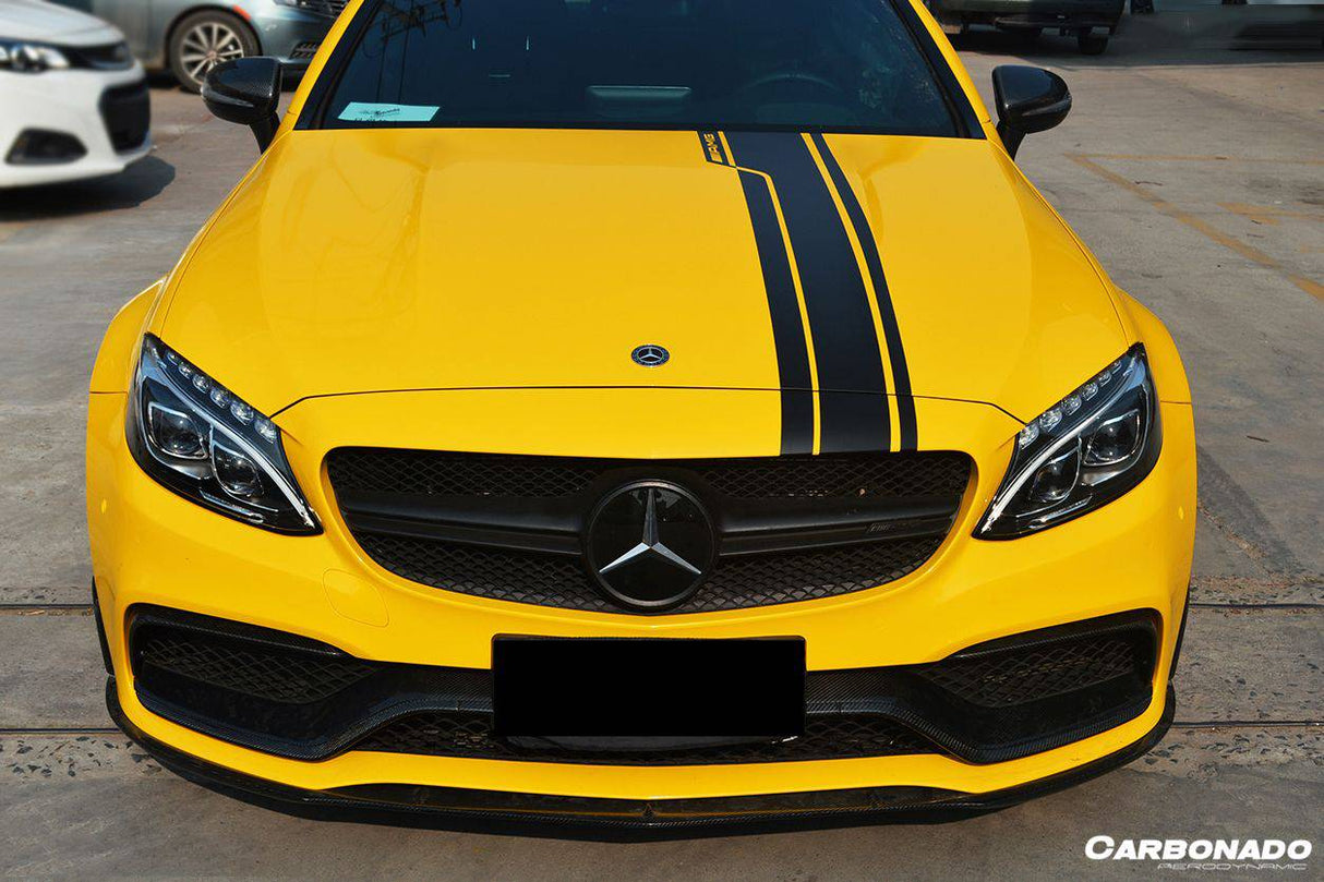 2015-2021 Mercedes Benz W205 C63 S AMG Coupe BKSS Style Carbon Fiber Front Lip