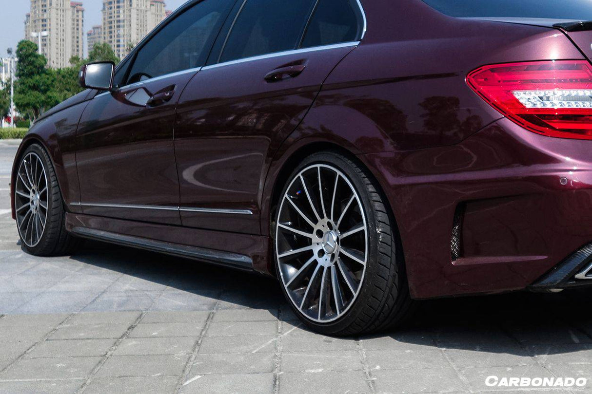 2008-2014 Mercedes Benz C Class W204 Sedan P Style Side Skirts