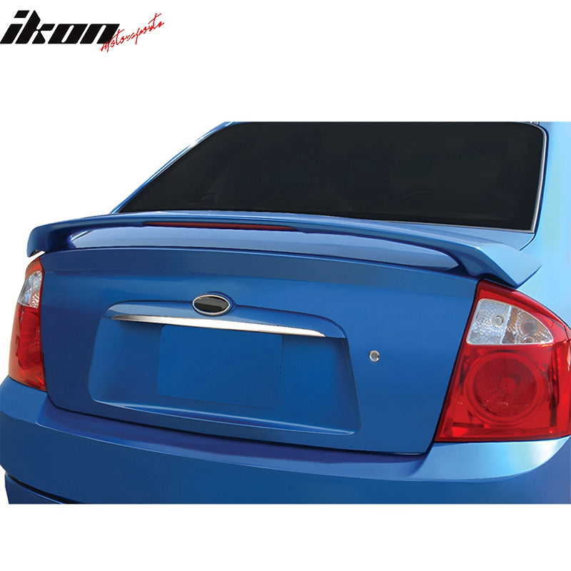 2005-2009 Kia Spectra OE Gray Primer Trunk Spoiler W/ LED Fiberglass