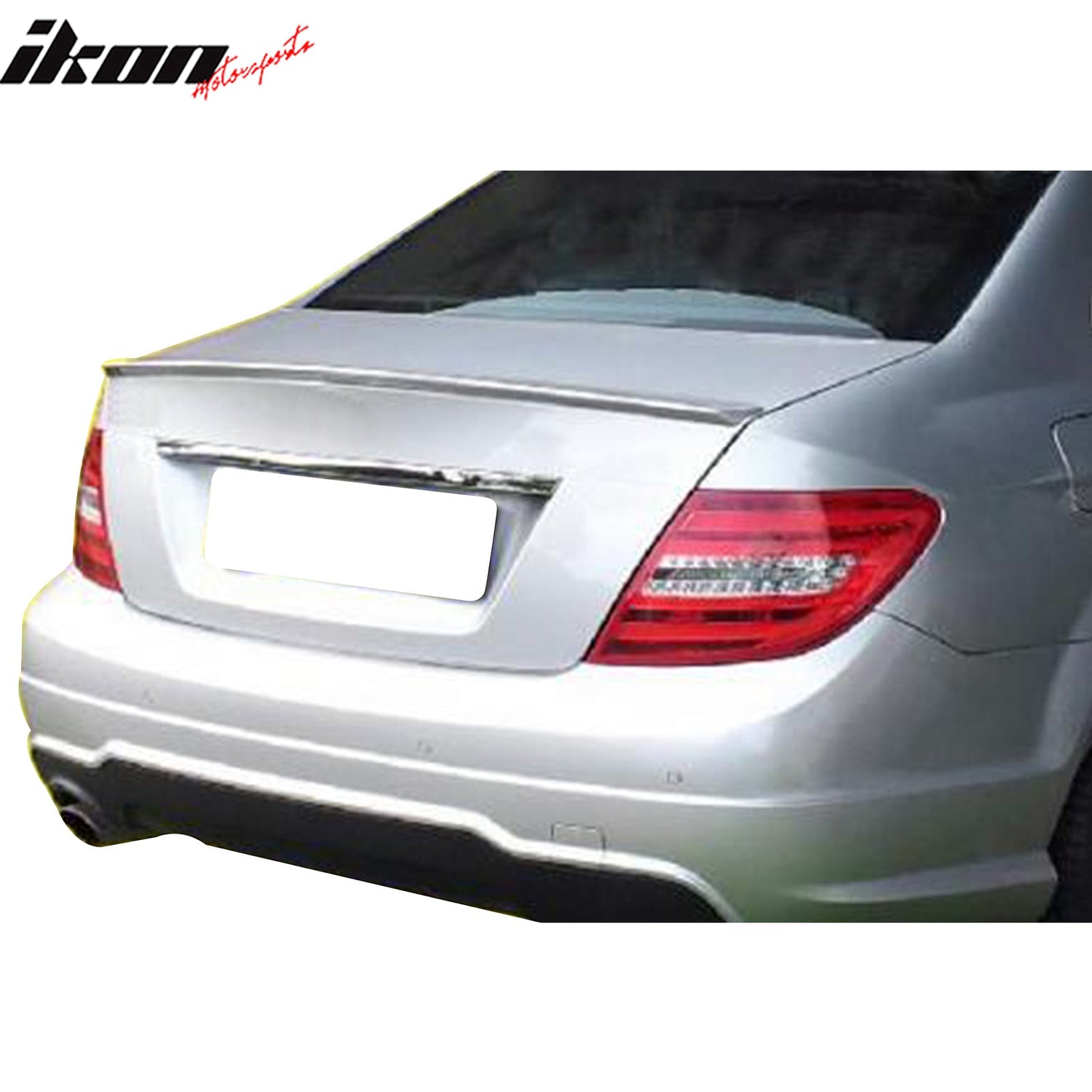 2008-2014 Benz W204 OE Flush Mount Gray Trunk Spoiler Fiberglass
