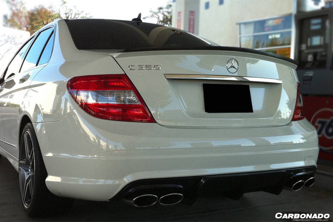 2008-2011 Mercedes Benz W204 C63 AMG AK STYLE CARBON FIBER DIFFUSER