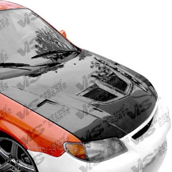 2001-2003 Mazda Protege 4 doors EVO Style Carbon Fiber Black Hood