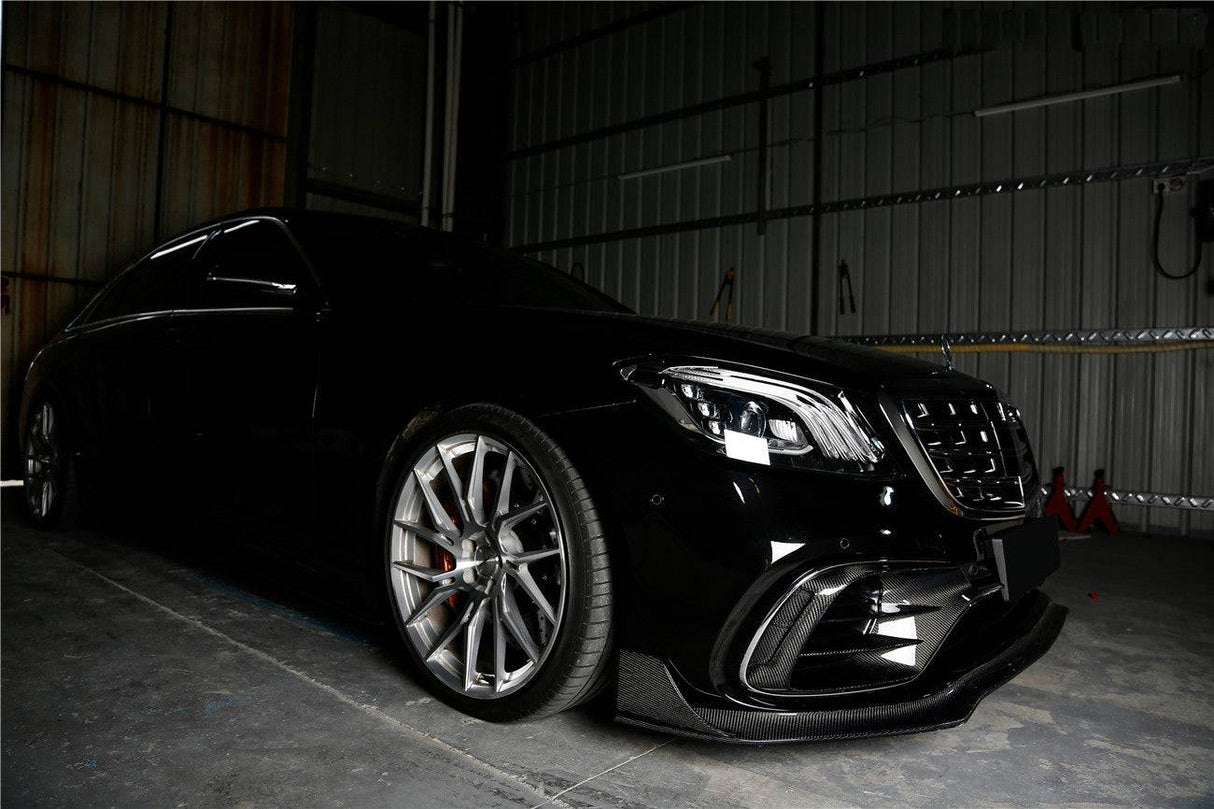 2017-2020 Mercedes Benz S63 AMG W222.2 Sedan MSY Style Carbon Fiber Front Lip