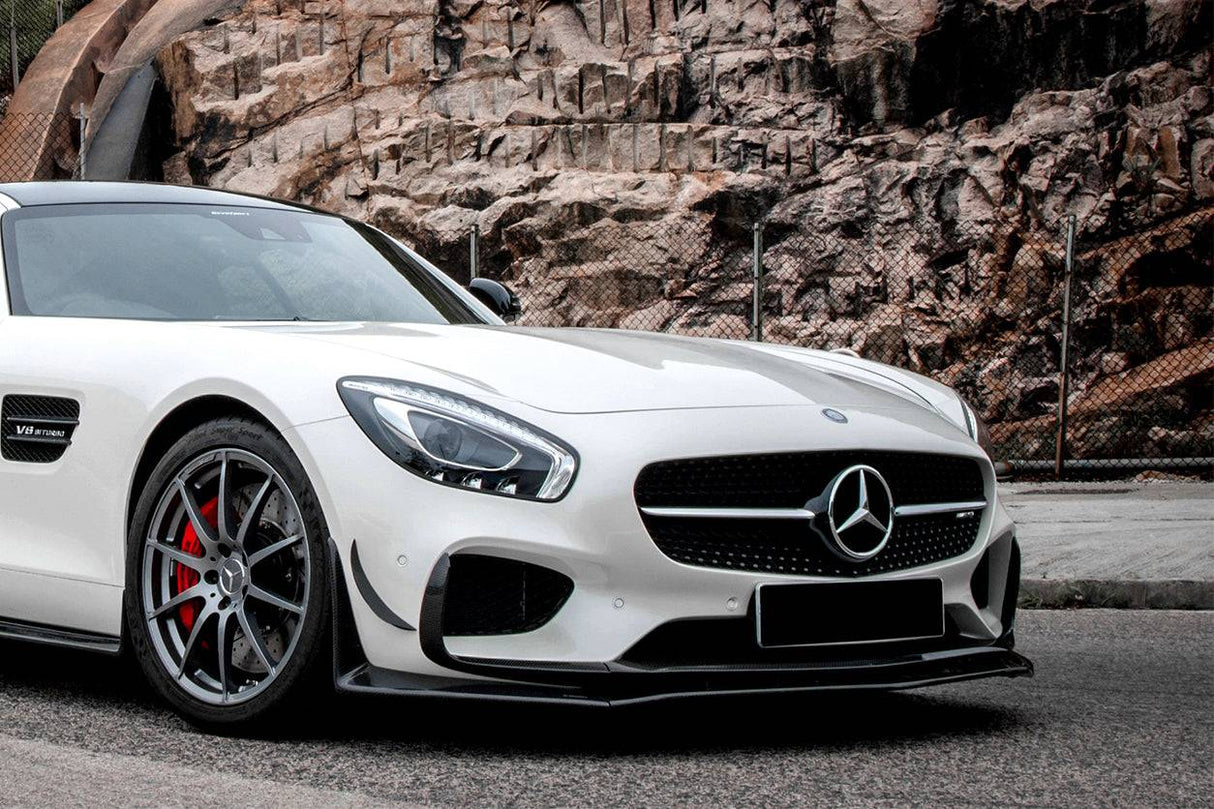 2015-2017 Mercedes Benz AMG GT GTS RZS Style Carbon Fiber front bumper Canards
