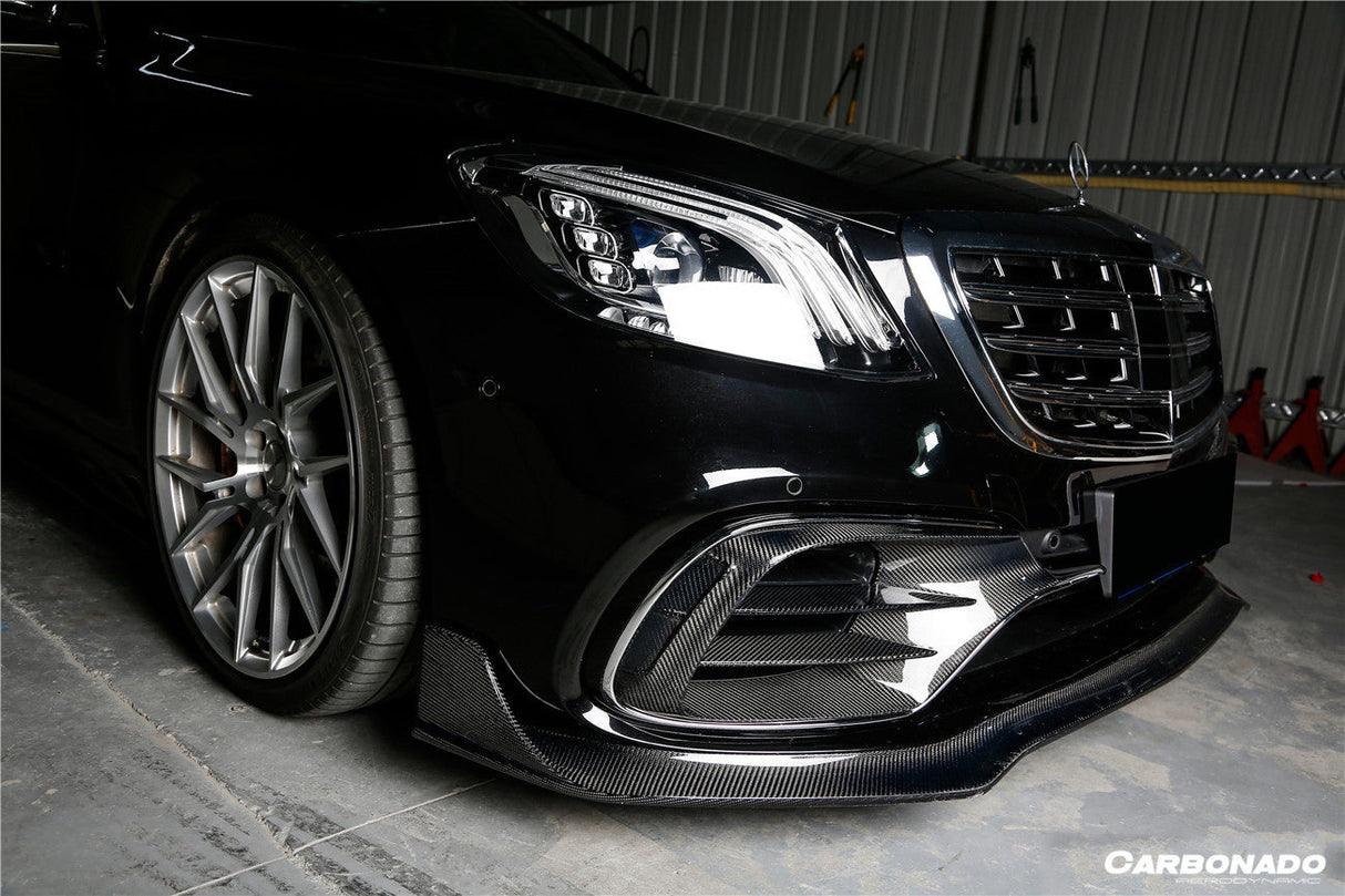 2017-2020 Mercedes Benz S63 AMG W222.2 Sedan MSY Style Carbon Fiber Front Bumper Vents