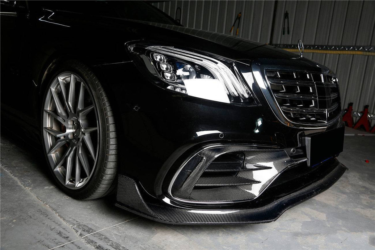 2017-2020 Mercedes Benz S63 AMG W222.2 Sedan MSY Style Carbon Fiber Front Lip
