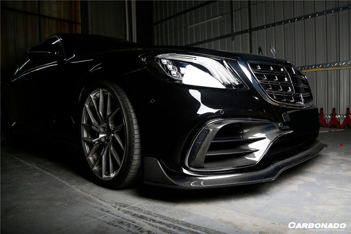 2017-2020 Mercedes Benz S63 AMG W222.2 Sedan MSY Style Carbon Fiber Front Bumper Vents