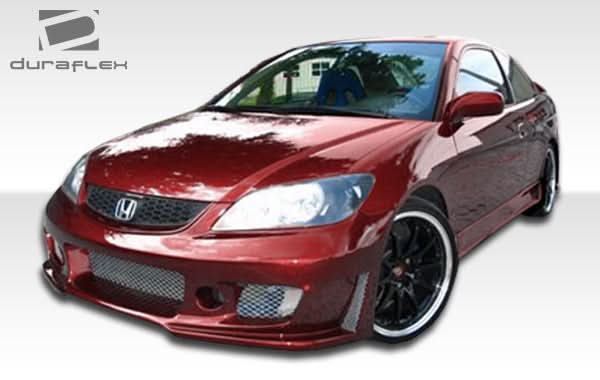 2001-2005 Honda Civic 2DR B-2 Style Side Skirts Rocker Panels - FRP