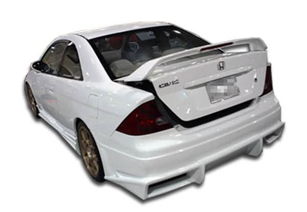 2001-2005 Honda Civic 2DR Bomber Style Rear Bumper Cover - FRP