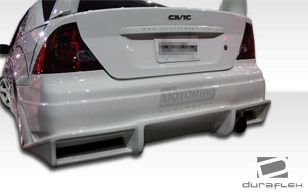 2001-2005 Honda Civic 2DR Bomber Style Rear Bumper Cover - FRP