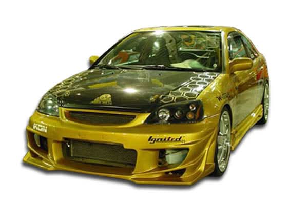 2001-2003 Honda Civic Bomber Style Front Bumper Cover - FRP