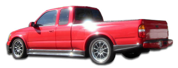 2001-2004 Toyota Tacoma TD3000 Style Rear Add Ons Spat Bumper Extensions - FRP
