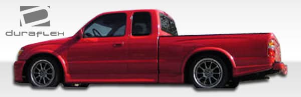 2001-2004 Toyota Tacoma TD3000 Style Rear Add Ons Spat Bumper Extensions - FRP