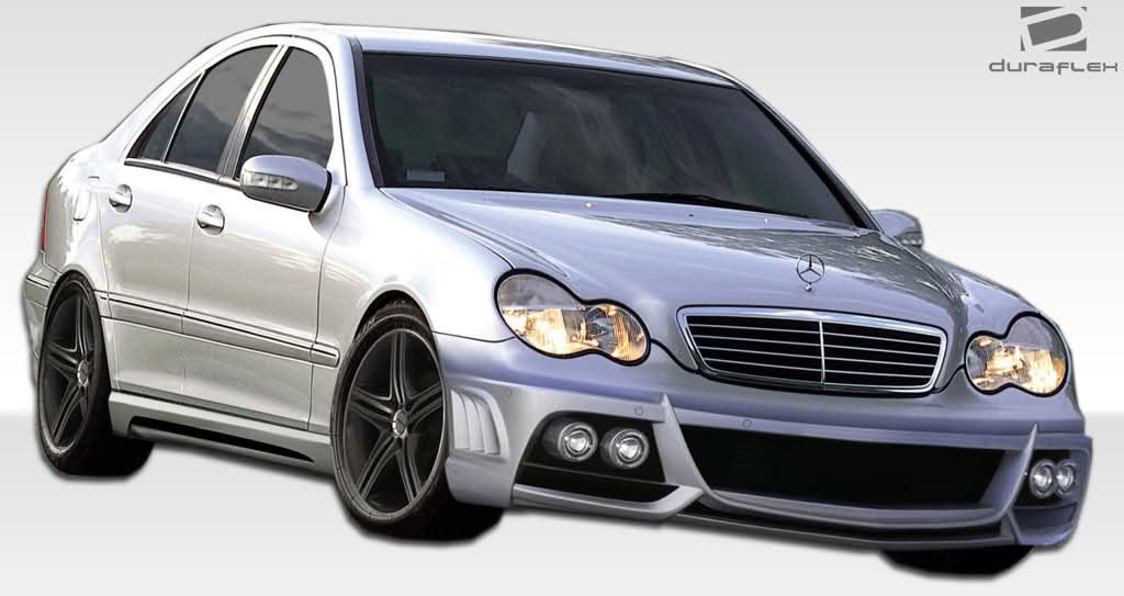 2001-2007 Mercedes C Class W203 W-1 Style Body Kit - 7 Piece