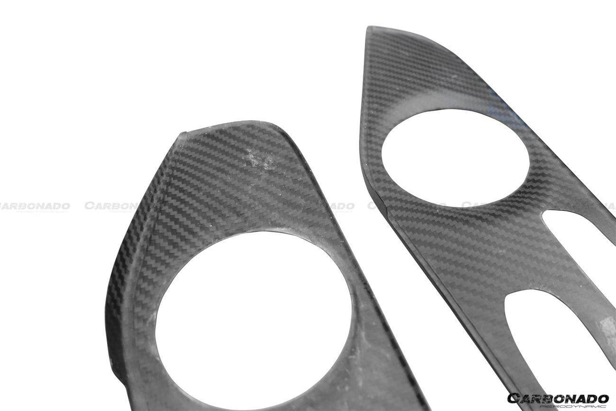 2015-2021 Mercedes Benz W205 C63 S AMG Sedan Dry Carbon Fiber Interior Door Panel Trim Cover Strip