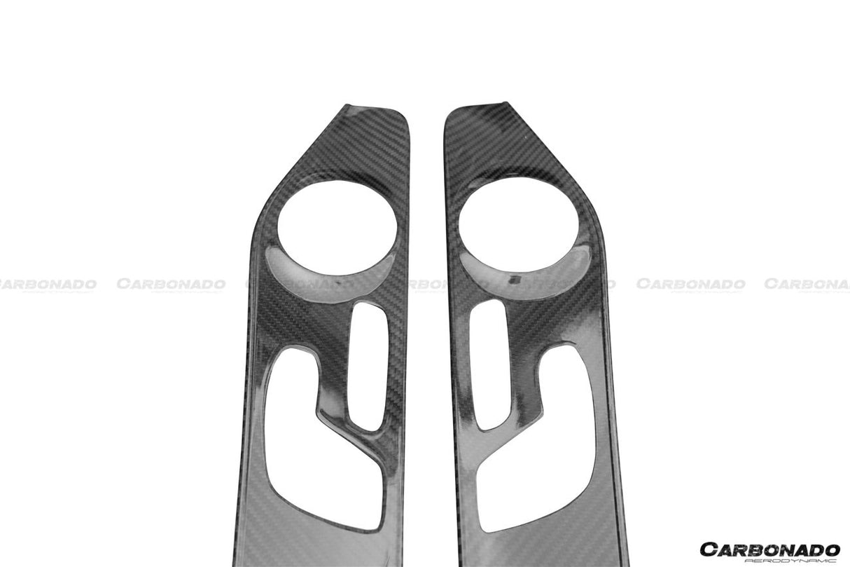 2015-2021 Mercedes Benz W205 C63 S AMG Sedan Dry Carbon Fiber Interior Door Panel Trim Cover Strip