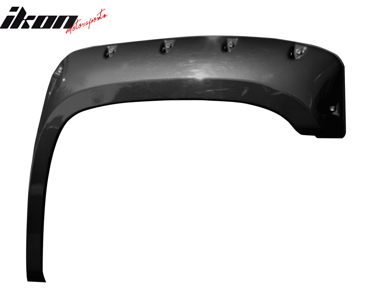 2007-2013 Chevy Silverado Bolt Style Fender Flares Black ABS 4PCS