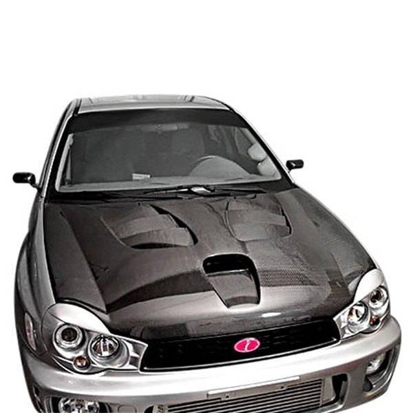 2002-2003 Subaru WRX 4 doors 2 doors FUZION Style Carbon Fiber Black Hood