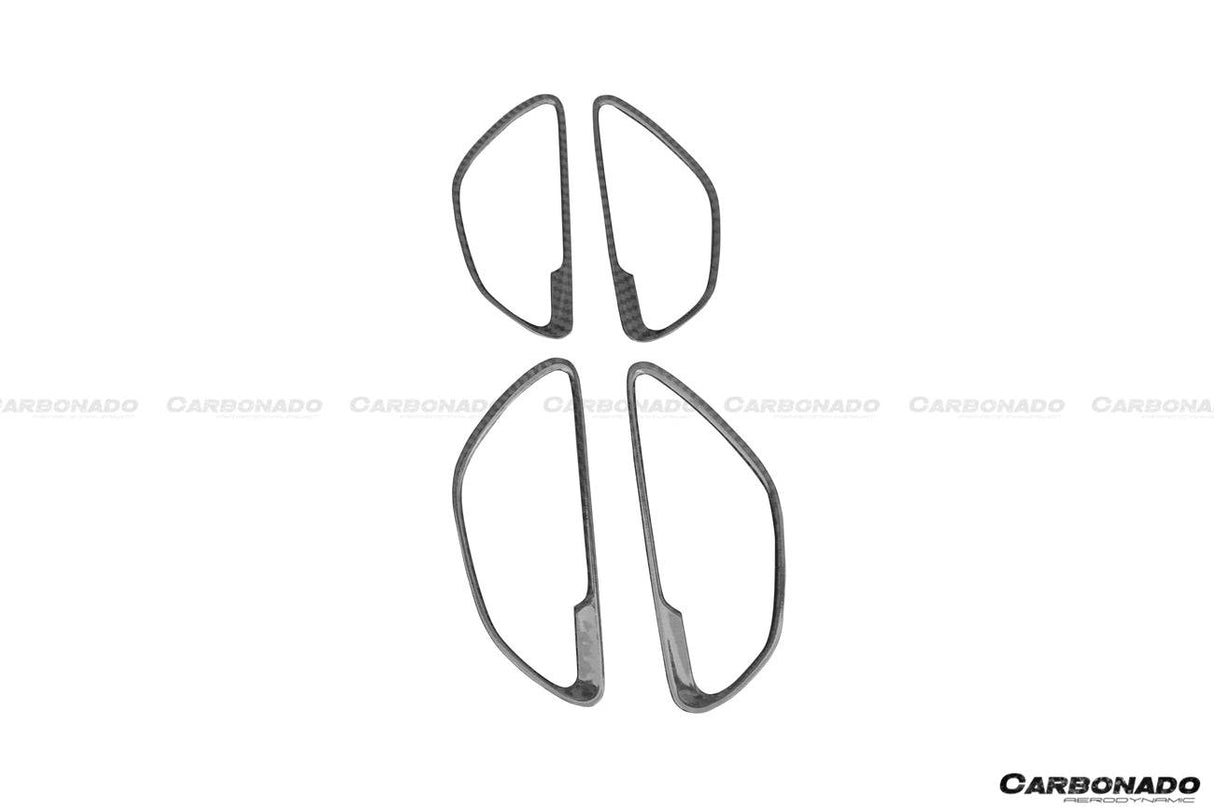 2015-2021 Mercedes Benz W205 C Class GLC X253 Carbon Fiber Interior Door Handle Cover Trim