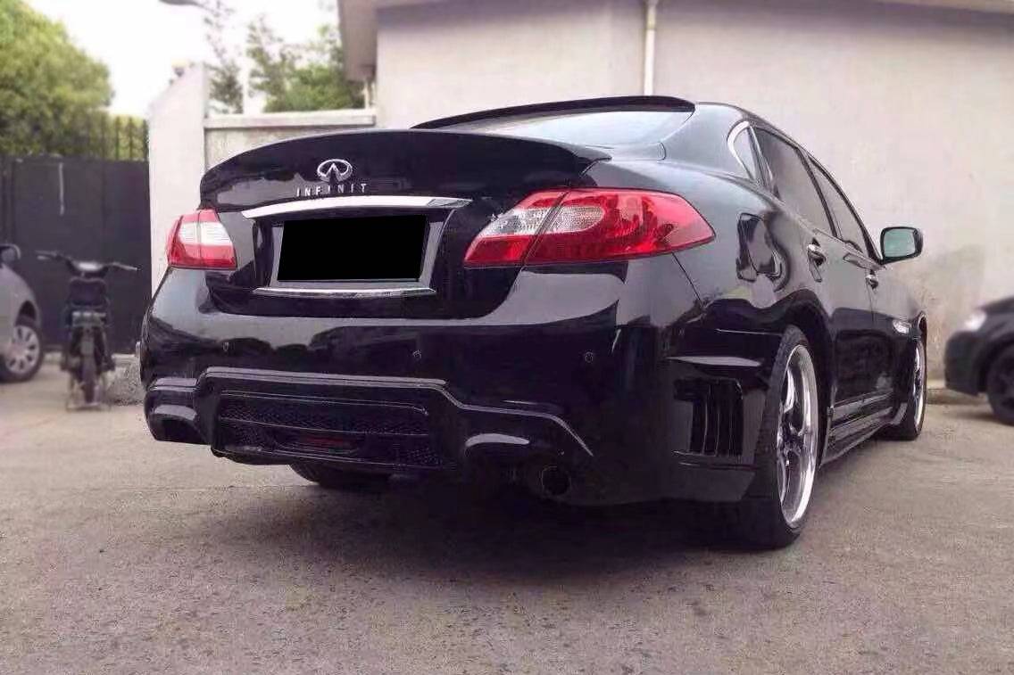 2011-2019 Infiniti Q70, Q70L, M37, M56 WD Style Rear Bumper with Tips