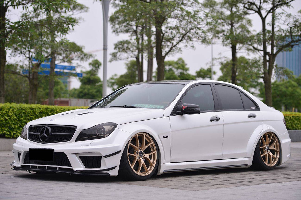 2012-2014 Mercedes Benz W204 C Class Sedan BKSS Style Wide Full Body Kit (Not Fit AMG)