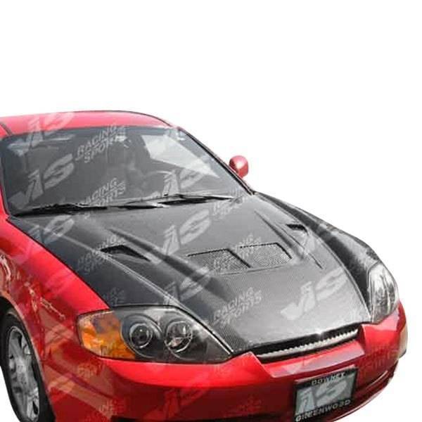 2003-2006 Hyundai Tiburon 2 doors EVO Style Carbon Fiber Black Hood