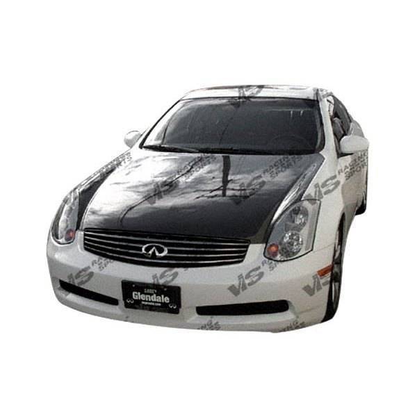 2003-2007 Infiniti G35 2 doors OEM Style Carbon Fiber Black Hood