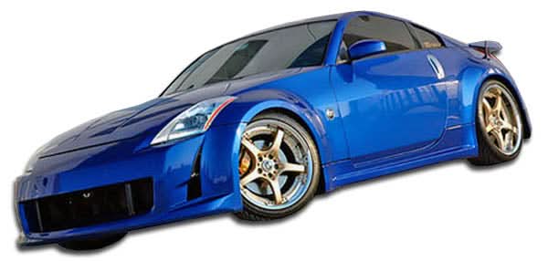 2003-2008 Nissan 350Z AM-S Style Side Skirts - 2 Piece - FRP
