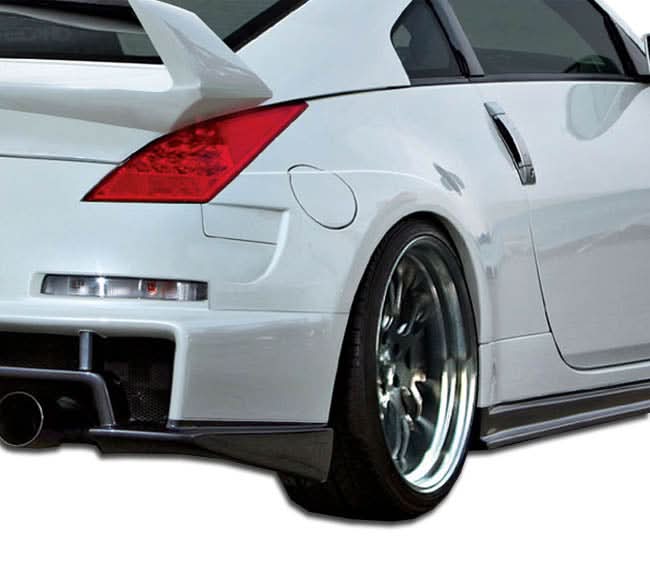 2003-2008 Nissan 350Z Z33 AM-S Style Wide Body Rear Fender Flares - FRP