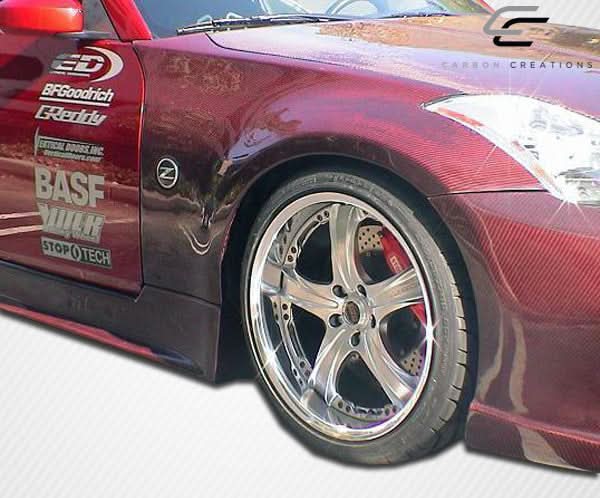 2003-2008 Nissan 350Z Z33 OEM Look Fenders - 2 Piece - Carbon Fiber