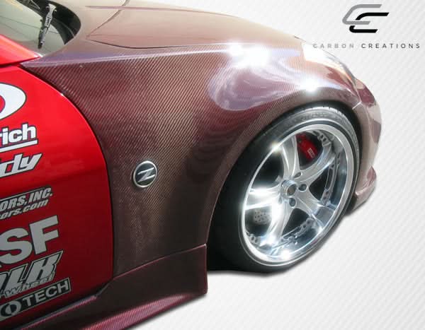 2003-2008 Nissan 350Z Z33 OEM Look Fenders - 2 Piece - Carbon Fiber