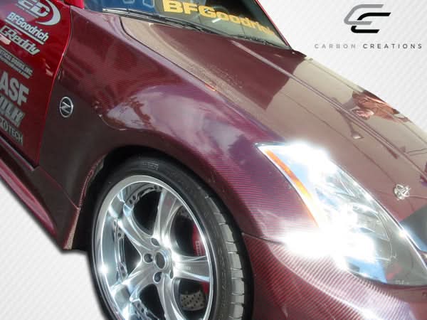 2003-2008 Nissan 350Z Z33 OEM Look Fenders - 2 Piece - Carbon Fiber