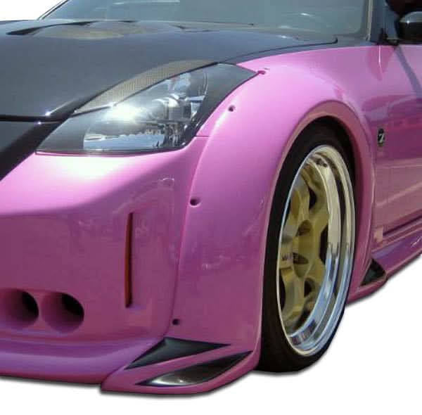 2003-2008 Nissan 350Z Vader 3 Style Wide Body Front Fender Flares - FRP