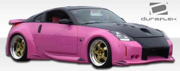 2003-2008 Nissan 350Z Vader 3 Style Wide Body Front Fender Flares - FRP
