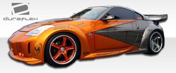 2003-2008 Nissan 350Z Vader 3 Style Wide Body Front Fender Flares - FRP