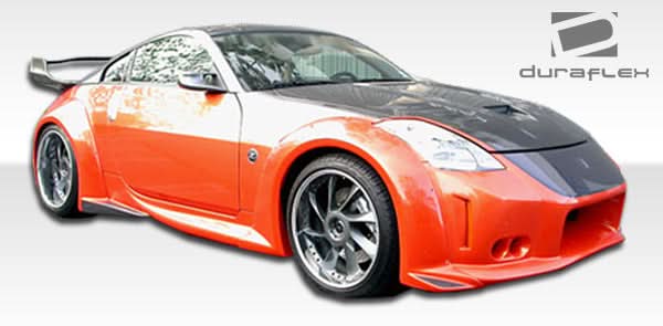 2003-2008 Nissan 350Z Z33 Vader 3 Style Wide Body Side Skirts - FRP
