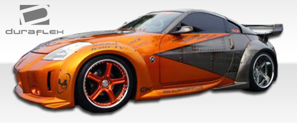 2003-2008 Nissan 350Z Z33 Vader 3 Style Wide Body Side Skirts - FRP